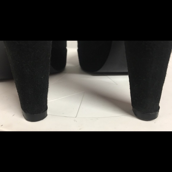 CASSANDRA RAY BlackSuedePewter LeatherTrimPlatform - Picture 6 of 7